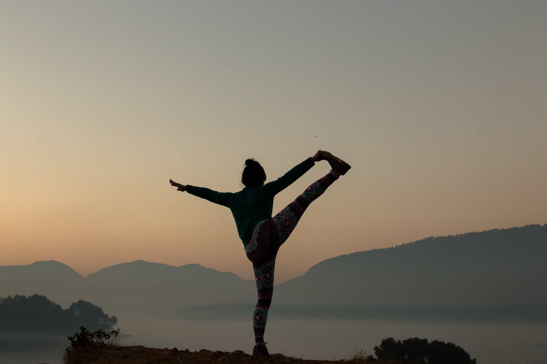 Person Doing a Yoga Pose